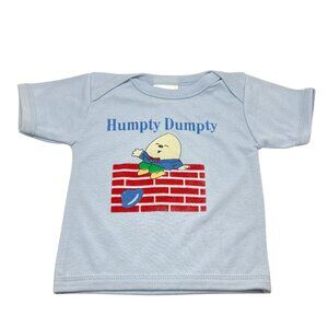 Humpty Dumpty Baby T Shirt Baby Blue by Mother Goose 9 to 18 months NEW